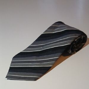 Van Heusen Black and Gray Striped Tie